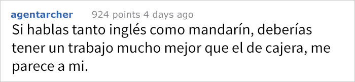 Esta estúpida clienta china no se dio cuenta de que la cajera entiende chino mandarín