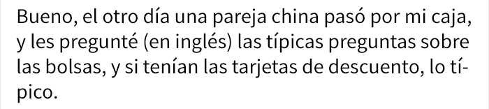 Esta estúpida clienta china no se dio cuenta de que la cajera entiende chino mandarín