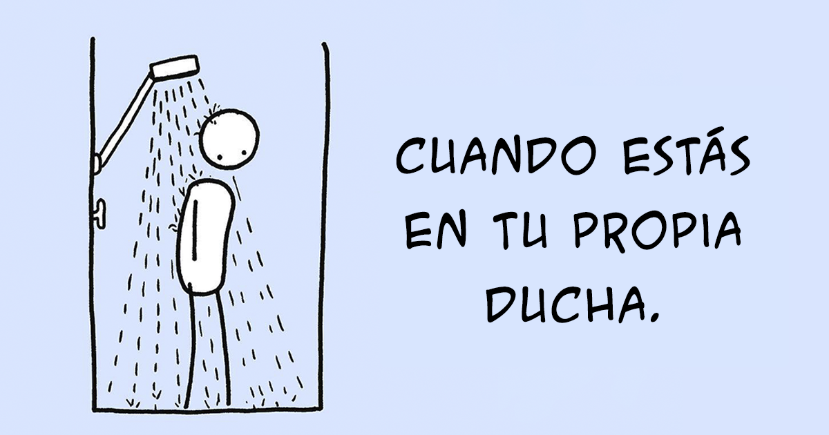Este hombre ilustra 10 momentos que todos tenemos en la ducha