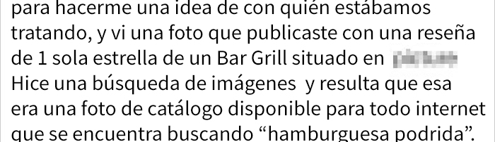 Una clienta deja una reseña negativa en Yelp tras "encontrar" un gusano en la comida, pero es desacreditada por un empleado del restaurante