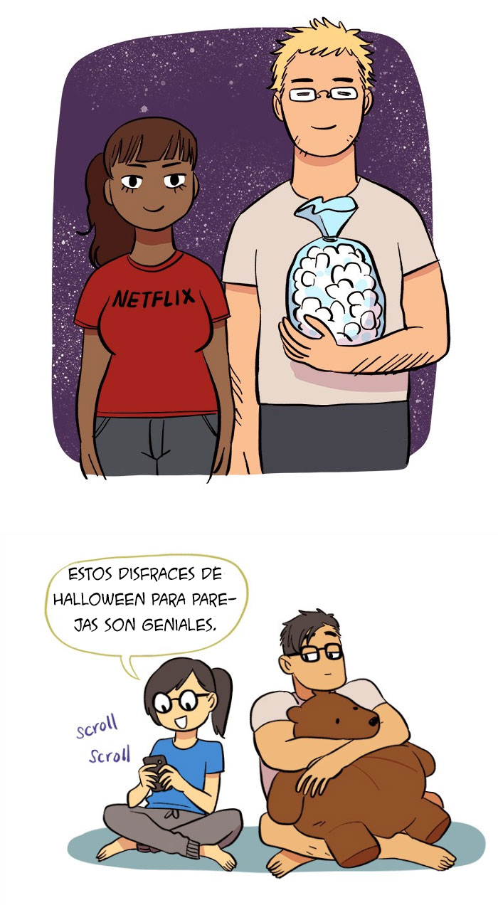 Esta artista ilustra su relación con su novio informático en 13 cómics adorables