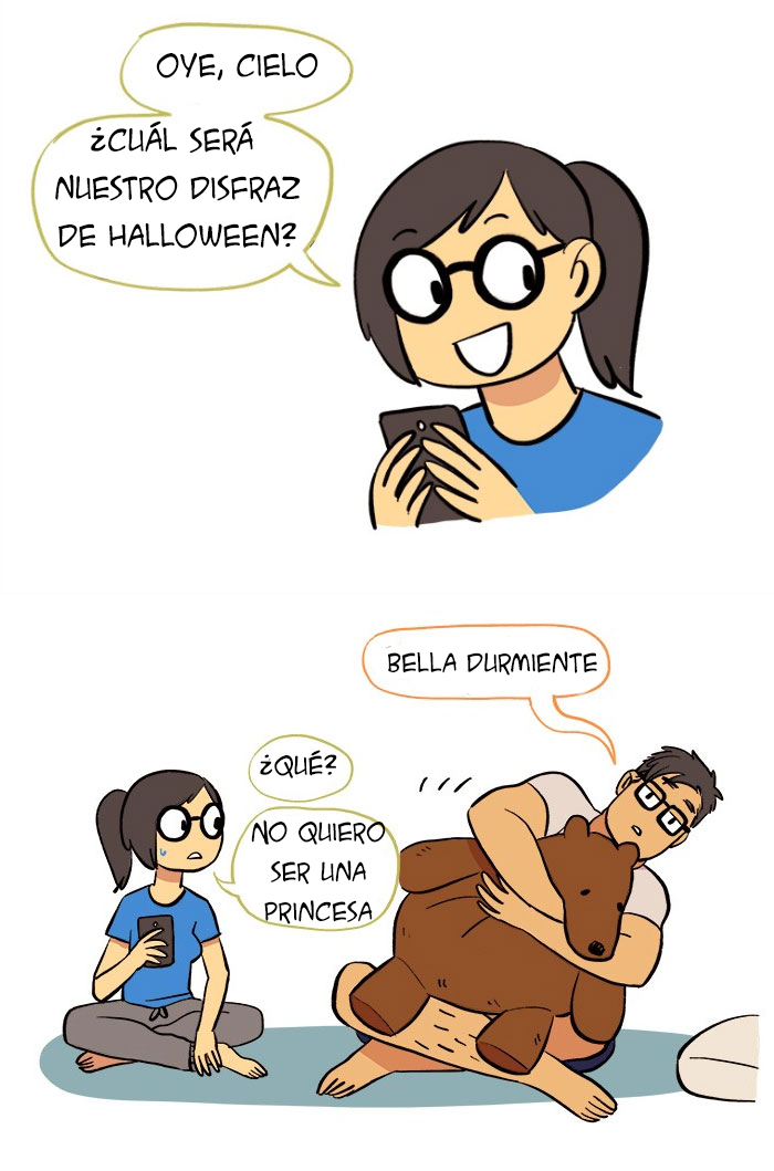 Esta artista ilustra su relación con su novio informático en 13 cómics adorables
