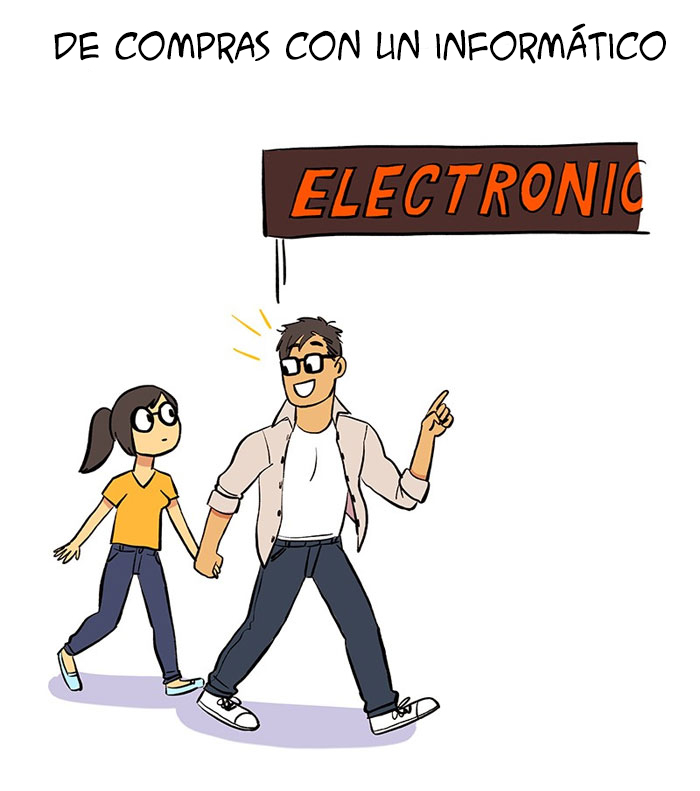 Esta artista ilustra su relación con su novio informático en 13 cómics adorables