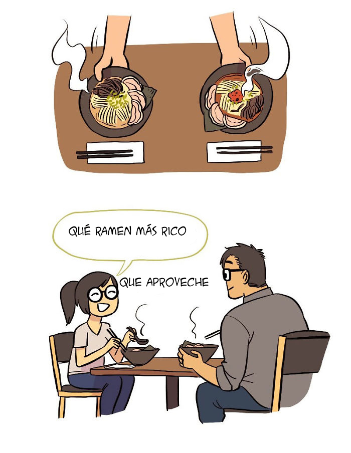 Esta artista ilustra su relación con su novio informático en 13 cómics adorables