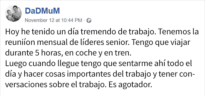 Este trabajador padre de 3 hijos dice que la vida diaria de su esposa es "fácil" y las madres están de acuerdo