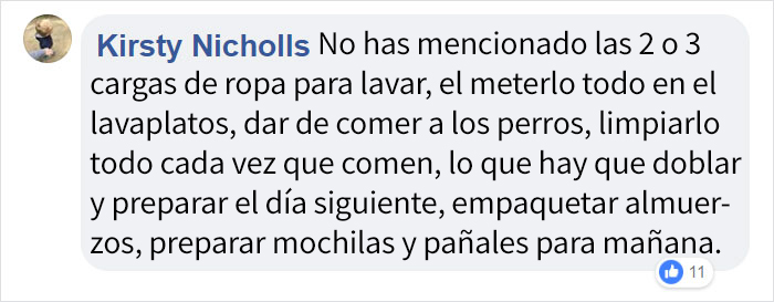 Este trabajador padre de 3 hijos dice que la vida diaria de su esposa es "fácil" y las madres están de acuerdo