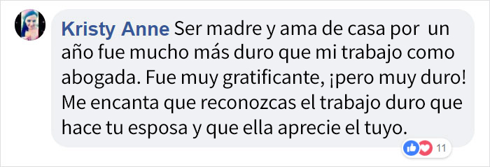 Este trabajador padre de 3 hijos dice que la vida diaria de su esposa es "fácil" y las madres están de acuerdo