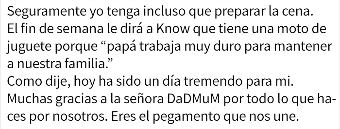 Este trabajador padre de 3 hijos dice que la vida diaria de su esposa es "fácil" y las madres están de acuerdo