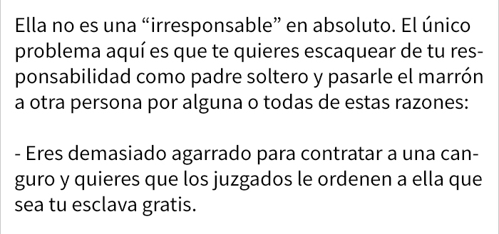 Este hombre culpa a su ex por no cuidar de su hijo, y es literalmente destruido con palabras