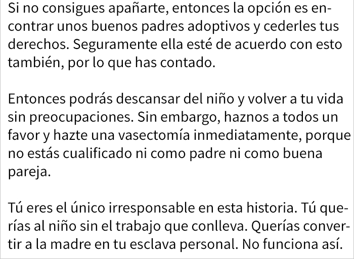 Este hombre culpa a su ex por no cuidar de su hijo, y es literalmente destruido con palabras