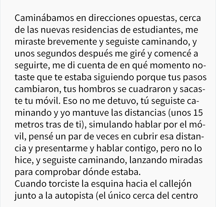 Este hombre siguió a una chica durante 4 bloques y hasta su coche, luego le escribió una carta anónima