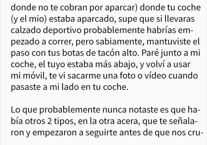 Este hombre siguió a una chica durante 4 bloques y hasta su coche, luego le escribió una carta anónima