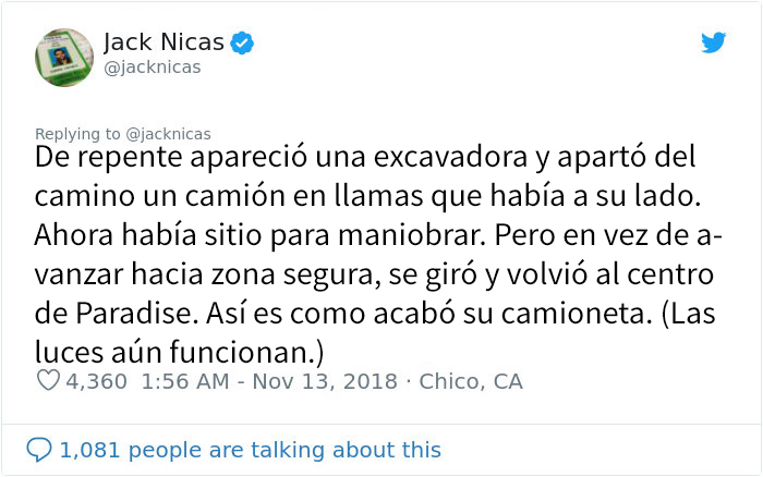 Este enfermero mostró el aspecto de su Toyota tras salvar muchas vidas de un incendio, y la compañía le respondió