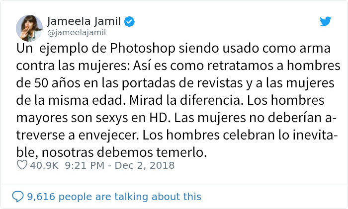 La actriz Jameela Jamil explica por qué el aerografiado debería ser ilegal publicando ejemplos