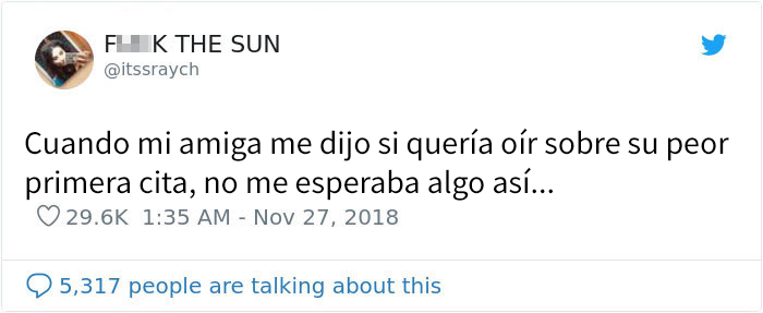 Esta mujer comparte la peor cita de Tinder que haya tenido nunca