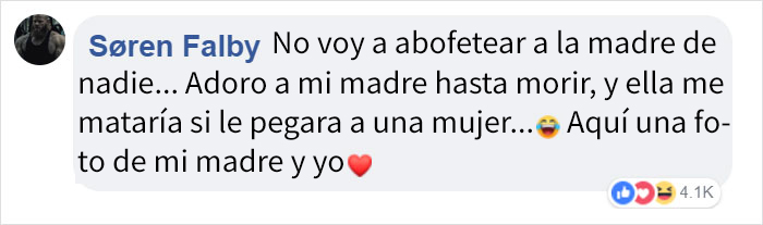 Este culturista descubrió que usaban una foto suya en un meme sobre pegar a madres, y respondió con la foto de su madre