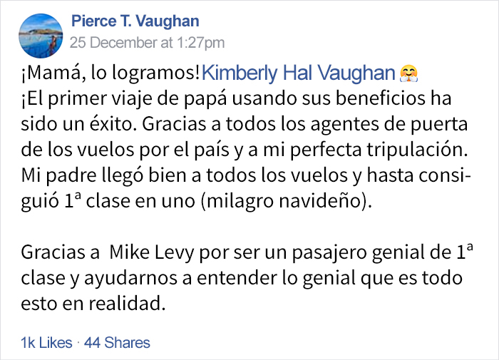 Este padre compró billetes en 6 vuelos para poder pasar la Navidad junto a su hija azafata