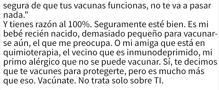 La gente aplaude a esta enfermera que acalló a los antivacunas usando su propia lógica