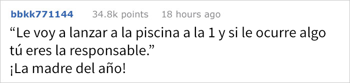 "Doy clases gratis de natación a niños. Esta madre exigía que enseñara a su hijo en exclusiva y le diera a ella el dinero"
