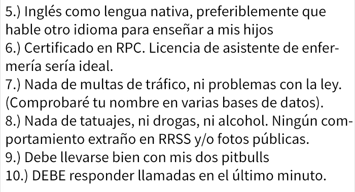 Los requisitos de esta madre para contratar a una niñera son tan irreales que los han publicado en un grupo para reírse de ello