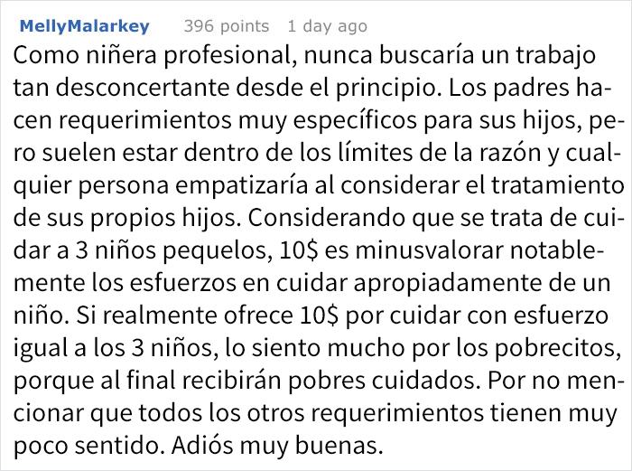 Los requisitos de esta madre para contratar a una niñera son tan irreales que los han publicado en un grupo para reírse de ello