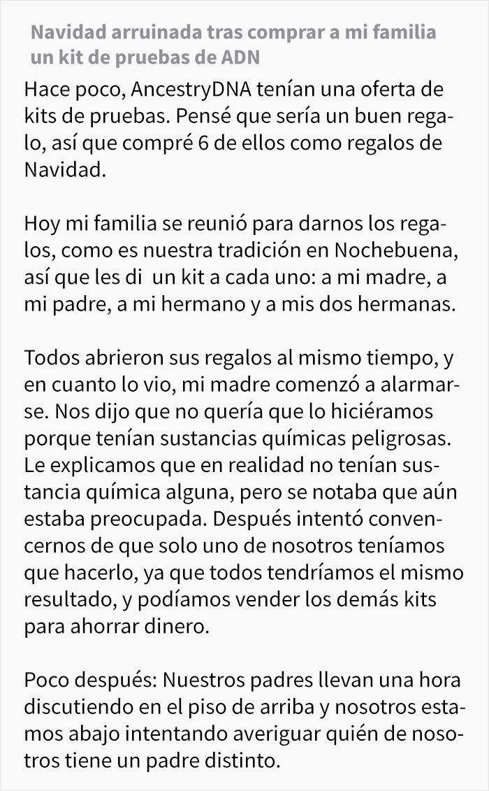 Este hombre compró un test de ADN para toda su familia por Navidad, y puso sus vidas patas arriba