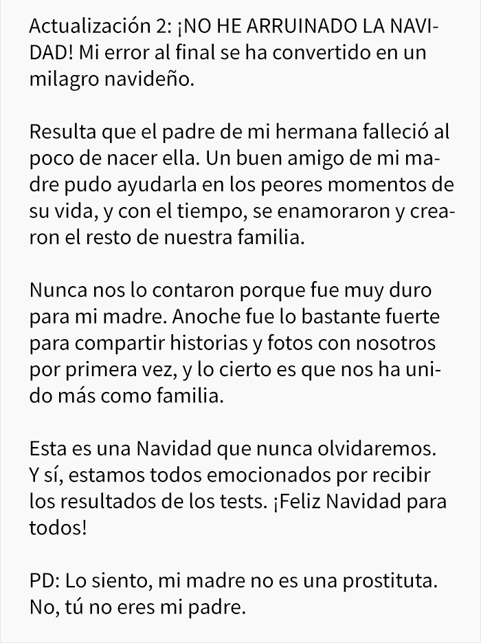 Este hombre compró un test de ADN para toda su familia por Navidad, y puso sus vidas patas arriba