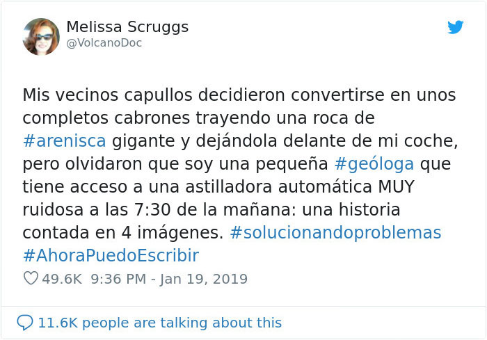 Una geóloga tremenda se venga de un vecino borracho que bloquea su coche con una roca