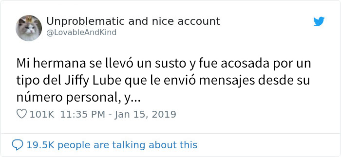 La gente aplaude la forma en que esta mujer calló a un empleado de Jiffy Lube que la estaba acosando