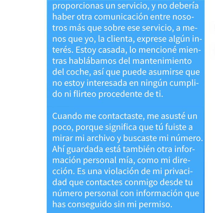 La gente aplaude la forma en que esta mujer calló a un empleado de Jiffy Lube que la estaba acosando