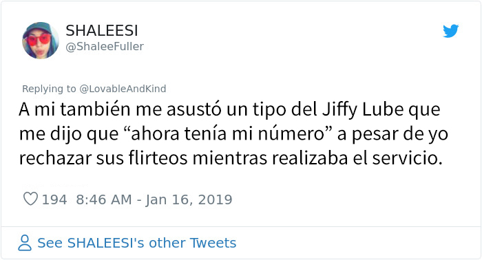 La gente aplaude la forma en que esta mujer calló a un empleado de Jiffy Lube que la estaba acosando