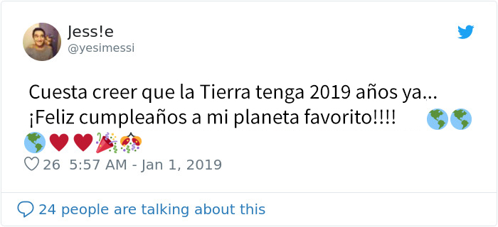 17 Personas que piensan que la Tierra acaba de cumplir 2019 años