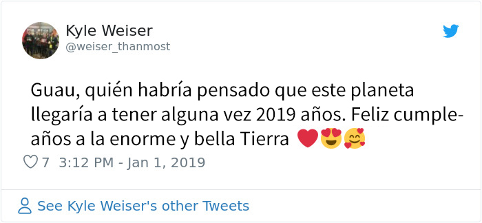 17 Personas que piensan que la Tierra acaba de cumplir 2019 años