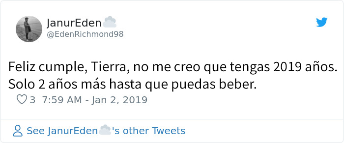 17 Personas que piensan que la Tierra acaba de cumplir 2019 años