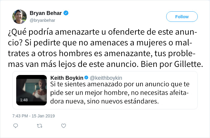 La gente está tirando sus productos Gillette después de ver el controvertido anuncio que han lanzado
