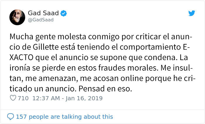 La gente está tirando sus productos Gillette después de ver el controvertido anuncio que han lanzado