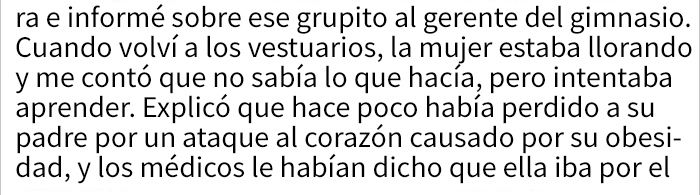 Unos abusones se burlaron y grabaron a una mujer que intentaba perder peso en el gimnasio, pero este desconocido la ayudó