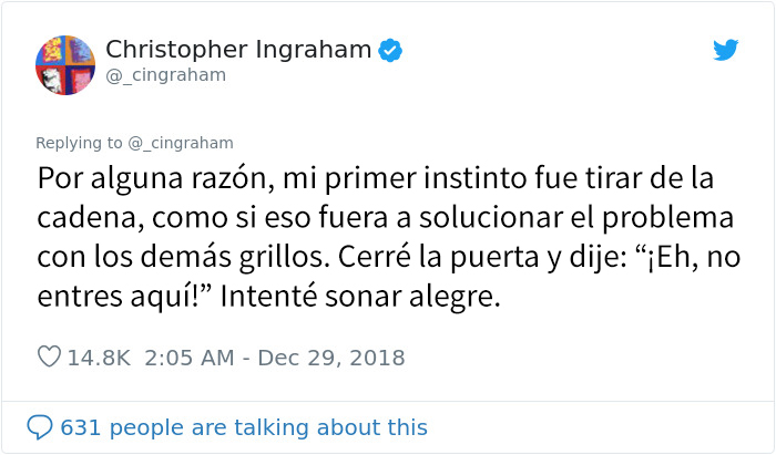 Este hombre liberó accidentalmente 250 grillos en su casa, y la gente llora de la risa