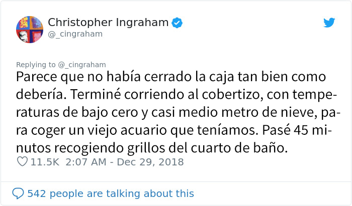 Este hombre liberó accidentalmente 250 grillos en su casa, y la gente llora de la risa