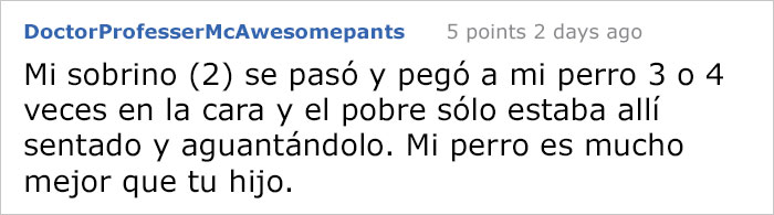 La gente comparte consejos interesantes con una madre que pregunta cómo hacer que su perro deje de gruñir a su hijo cuando este le pega