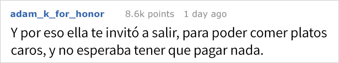 Este hombre se niega a pagar los 110$ de la comida de su cita, así que ella muestra cómo es de verdad