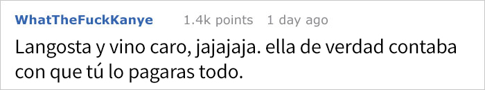 Este hombre se niega a pagar los 110$ de la comida de su cita, así que ella muestra cómo es de verdad