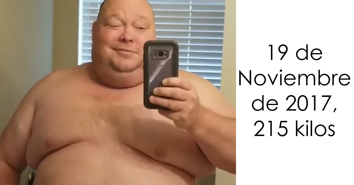 Este hombre de 215 kilos ha conseguido perder 90 en 1 año, y cuesta creer que sea la misma persona