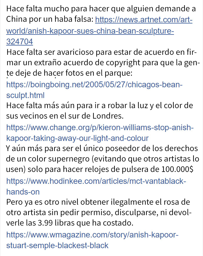 Este artista compró los derechos de un pigmento negro para que los demás no pudieran usarlo, y como venganza fue troleado