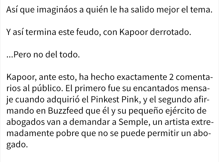 Este artista compró los derechos de un pigmento negro para que los demás no pudieran usarlo, y como venganza fue troleado