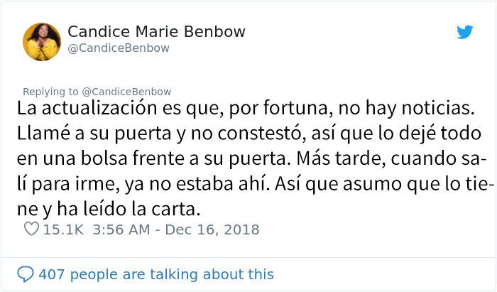 Esta mujer harta de su vecino ruidoso le escribió una divertida carta y le hizo un bizcocho a las 4 de la mañana