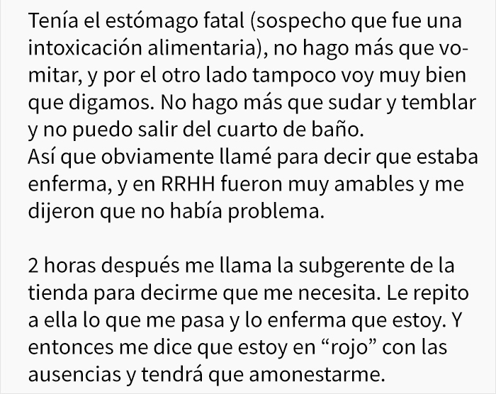 "¿No crees que esté enferma?" La gente aplaude por cómo esta empleada se vengó de su gerente