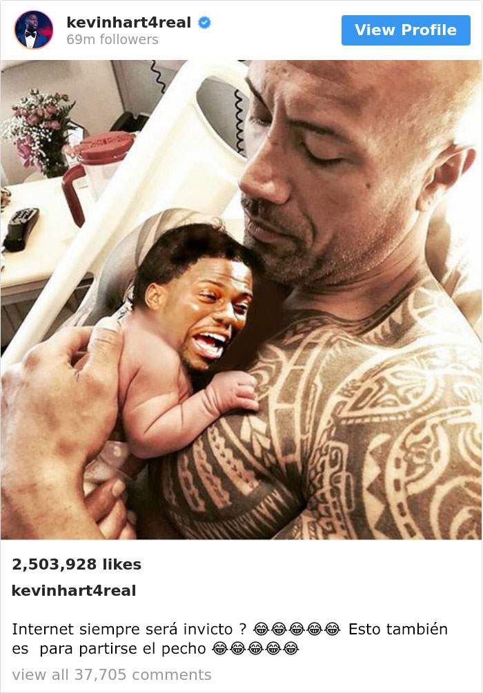La Roca y Kevin Hart troleando uno al otro es uno de los romances entre amigos más divertidos