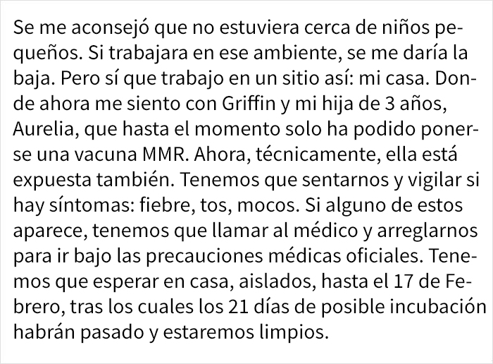 Esta madre publica sus quejas "muy enfadada" cuando su hijo de 15 días fue expuesto al sarampión por culpa de los antivacunas