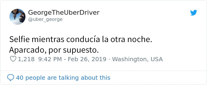 Este conductor de Uber les da a sus pasajeros un menú con los 5 tipos de viaje entre los que pueden elegir
